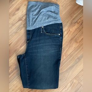Gap Maternity skinny jeans with full panel in Dark indigo